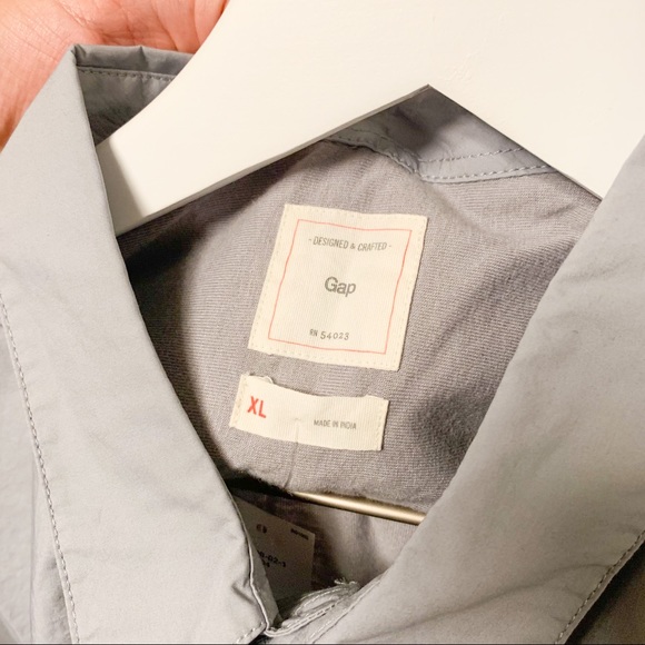 Gap Gray Stripe Button-Down Shirt XL - Picture 2 of 7
